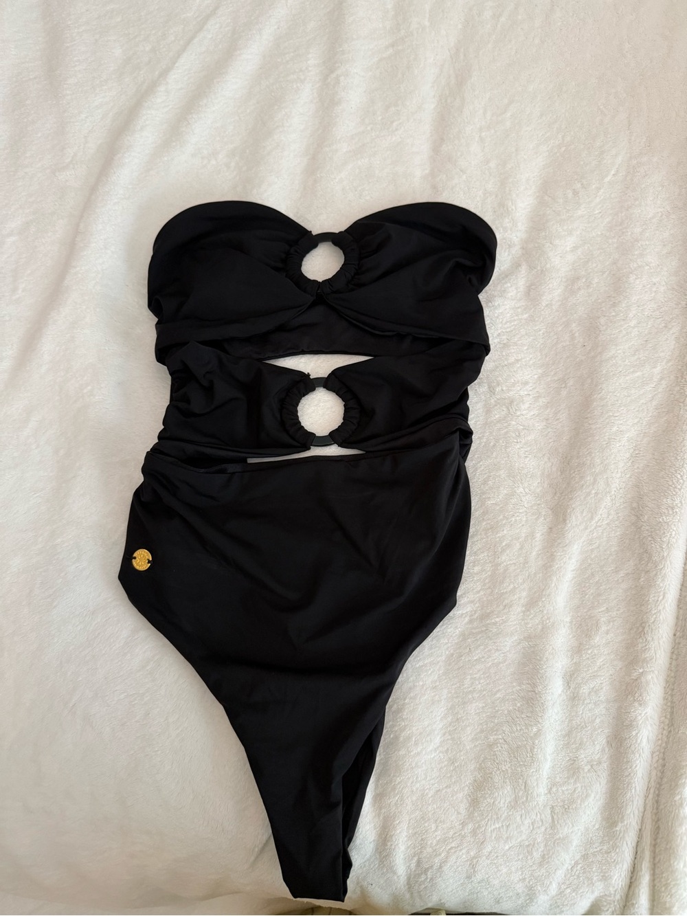 Women’s Black One-Piece Swimsuit with Cutouts